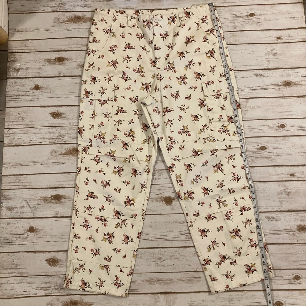 HUF co-ord utility cargo trousers in white with all over floral print Size XL - Picture 7 of 16